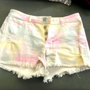 Hollister pastel rainbow shorts